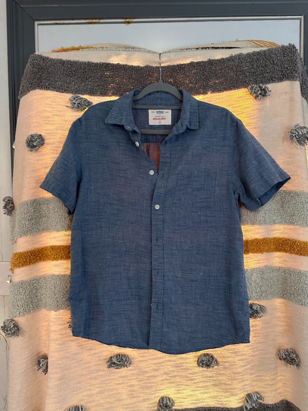 Urban Pipeline "The Awesomely Soft Ultimate Shirt" Short-Sleeve Button-Down -Med